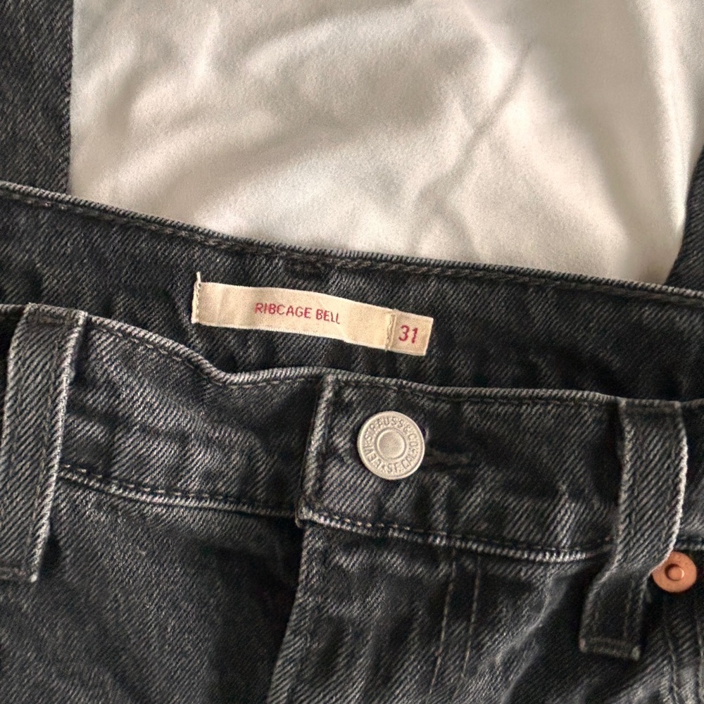 Levi's Black Ribcage Bell Jeans